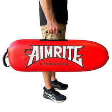 Load image into Gallery viewer, aimrite bluewater float red, held by float handle, sideview