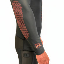 Load image into Gallery viewer, Aimrite black stinger suit close up of elbow screening