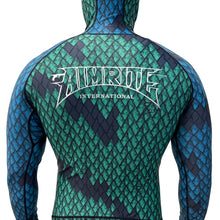 Load image into Gallery viewer, Aimrite blue/green stinger suit close up back view