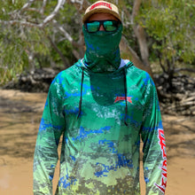 Load image into Gallery viewer, aimrite spearfishing dive shirt, green, front view