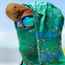 Load image into Gallery viewer, aimrite spearfishing dive shirt, green close up