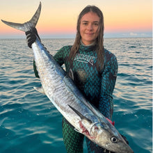 Load image into Gallery viewer, Blue/green 3mm wetsuit for spearfishing