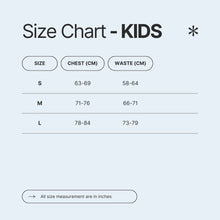 Load image into Gallery viewer, size chart for sun shirt (Kids)