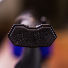 Load image into Gallery viewer, Close up photo of black aimrite logo on speargun handle