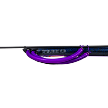 Load image into Gallery viewer, Aimrite Venom Rail speargun - purple serpent close up side view