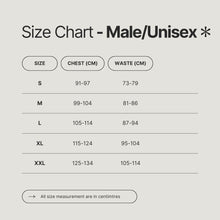 Load image into Gallery viewer, size chart for sun shirt (mens)