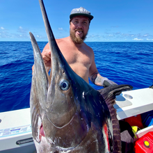 Load image into Gallery viewer, marlin shot with Vendetta double roller bluewater speargun