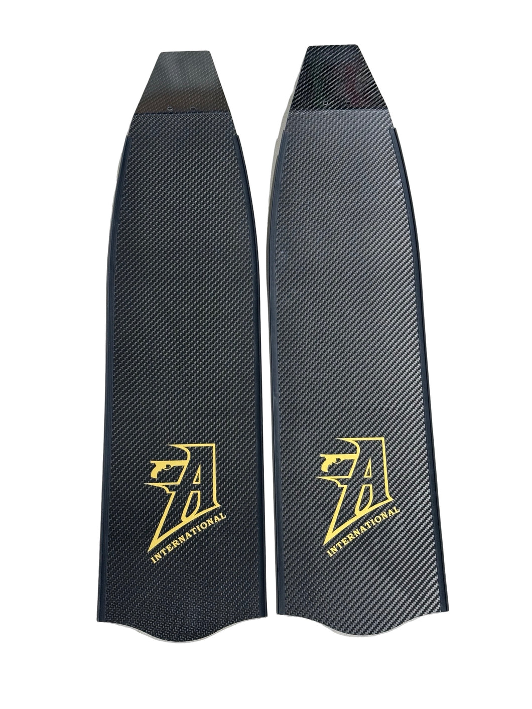 Premium Carbon Fiber Fin Blades - Gold Logo