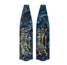 Load image into Gallery viewer, Freediving and spearfishing fins, (shark pattern) back angle
