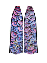Load image into Gallery viewer, Premium Carbon Fiber Fin Blades - Purple Pink Mermaid Scales
