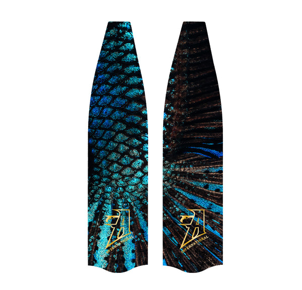 Freediving and spearfishing fins, (tusky) front angle