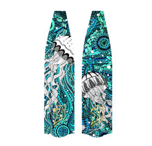 Load image into Gallery viewer, Freediving and spearfishing fins, (jelly fish) front angle
