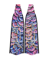 Load image into Gallery viewer, Premium Carbon Fiber Fin Blades - Purple Pink Mermaid Scales

