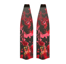 Load image into Gallery viewer, Premium Carbon Fiber Fin Blades - Red Camo
