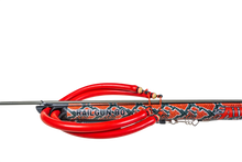 Load image into Gallery viewer, Aimrite Venom Rail speargun - Red coral snake. close up side view
