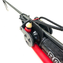 Load image into Gallery viewer, close up view of aimrite roller muzzle with red bands and shaft
