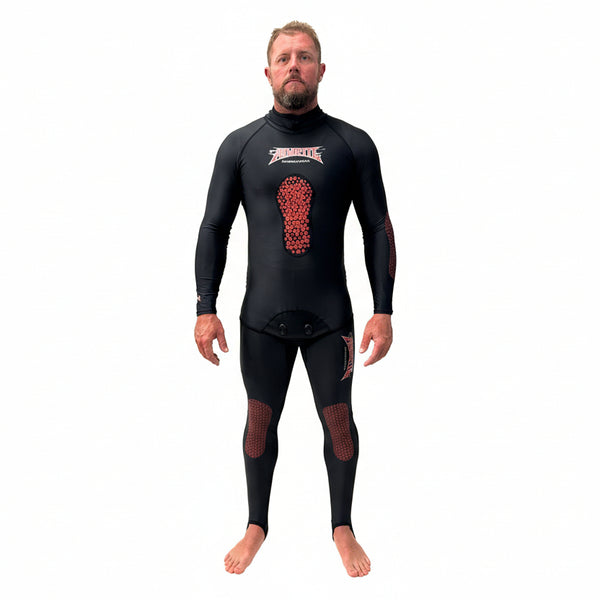 Aimrite black stinger suit full front view