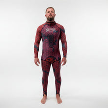 Load image into Gallery viewer, Aimrite red/purple stinger suit full front view
