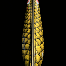 Load image into Gallery viewer, close up of colour customised Aimrite speargun gold
