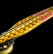 Load image into Gallery viewer, close up of colour customised Aimrite speargun gold
