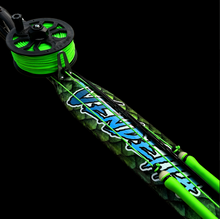Load image into Gallery viewer, close up of colour customised Aimrite speargun blue and green
