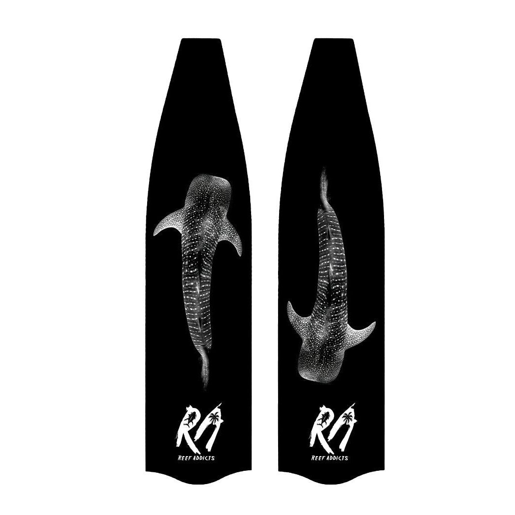 Reef addicts freediving and spearfishing fins, whale shark design