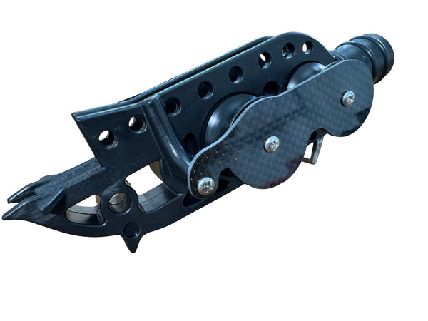 Double roller muzzle, side angle