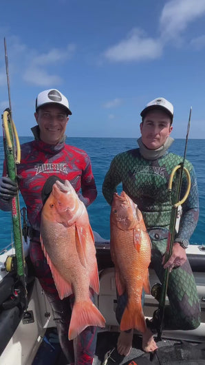 Lifestyle video showing fish and aimrite Venom Rail speargun - Green mamba